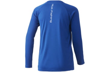 Image of HUK Performance Fishing Pursuit L/S Shirt - Kids, Huk Blue, YM, H7120064-457-YM