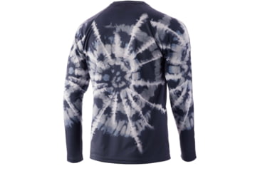 Image of HUK Performance Fishing Spiral Dye Pursuit L/S Shirt - Men's, Volcanic Ash, L, H1200407-013-L