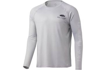 Image of HUK Performance Fishing Sunset Bass Pursuit L/S Shirt - Men's, Oyster, S, H1200421-052-S