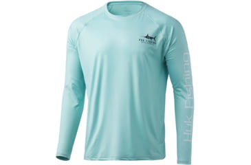 Image of HUK Performance Fishing Sunset Marlin Pursuit L/S Shirt - Men's, Beach Glass, S, H1200420-339-S