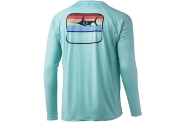 Image of HUK Performance Fishing Sunset Marlin Pursuit L/S Shirt - Men's, Beach Glass, S, H1200420-339-S