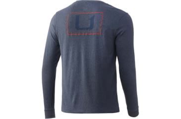 Image of HUK Performance Fishing United L/S Pocket Tee - Men's, Sargasso Sea Heather, XL, H1000351-416-XL