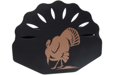 Image of Hunters Specialties Turkey Tail and Beard Mounting Kit, Wood Grain, 4-Pieces, Black, HS-STR-TTMP