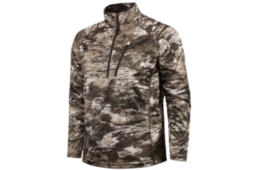 Image of Huntworth Gadsden Light Weight Pique Knit 1/4 Zip Pullover - Mens, Tarnen, Extra Large, E-9182-TRN-XL