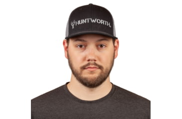 Image of Huntworth Logo Trucker Cap - Men's, Black, One Size, E-5777-BK