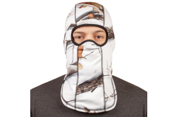 Image of Huntworth Rawline Reversible Hunting Performance Fleece Balaclava - Mens, Snow Camo Brown/Black, One Size, E-5517-31SCB