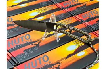 Image of Huto Lifestyle EXO-Skeleton High Mountain M390 Steel 3.25in Fixed Blade Knife, Satin, Desert/Sand, EXOSKTNHGHMTNM390SD/S