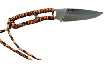 Image of Huto Lifestyle EXO-Skeleton High Mountain M390 Steel 3.25in Fixed Blade Knife, Satin, Orange/Black, EXOSKTNHGHMTNM390SO/B