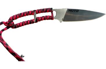 Image of Huto Lifestyle EXO-Skeleton High Mountain M390 Steel 3.25in Fixed Blade Knife, Satin, Red/black, EXOSKTNHGHMTNM390SR/B