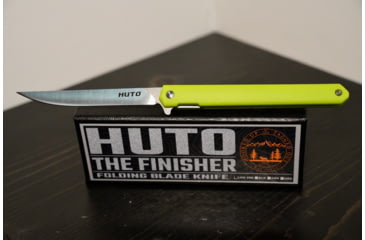Image of Huto Lifestyle Finisher Folding Hard Blade Skinner Knife, Lime Green, FINSH-KNV-LIMGRN