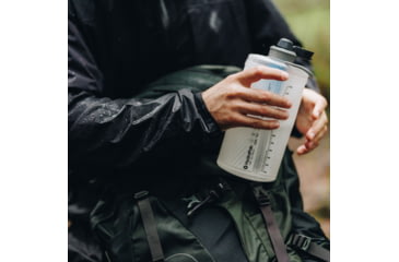 Image of HydraPak Flux Plus Water Bottle, Clear/HP Blue, 1.5L/50oz, GF425F