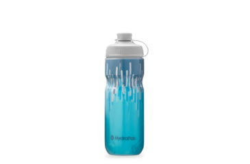 Image of HydraPak Polar Muck Zipper 20oz Bottle, Slate Blue/Sky Blue, 20oz/600ml, INB20OZ08MG