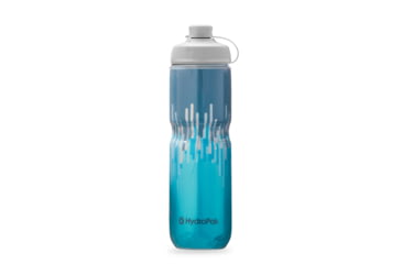 Image of HydraPak Polar Muck Zipper 24oz Bottle, Slate Blue/Turquoise, 24oz/700ml, INB24OZ08MG