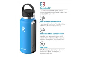 Image of Hydro Flask 20oz Wide Mouth Flask, Cobalt, W20BTS407