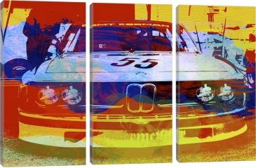 Image of iCanvas BMW Racing Watercolor by Naxart Canvas Print, 40 x 60 NAX149-3PC3-60x40