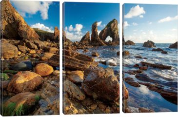 Image of iCanvas Evening Coastal Landscape I, Crohy Head, County Donegal, Ulster Province, Republic Of Ireland by Gareth McCormack Canvas Print, Multi, 40 x 60 GAR37-3PC3-60x40