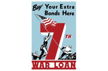 Image of iCanvas WWII Propaganda Poster Of Soldiers Raising The American Flag by Stocktrek Images Canvas Print, Multi, 18x12 TRK193-1PC3-18x12