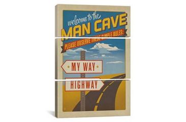 Image of iCanvas My Way Highway by Anderson Design Group Print, Multi, 60x40x0.75, 3P ADG263-3PC3-60x40