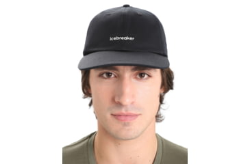 Image of Icebreaker 6 Panel Hat, Black, One Size, IB0A59HA001OS