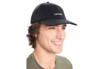 Image of Icebreaker 6 Panel Hat, Black, One Size, IB0A59HA001OS