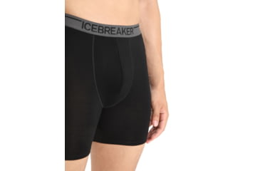Image of Icebreaker Anatomica Long Boxers - Men's, Black, Medium, IB103055010M