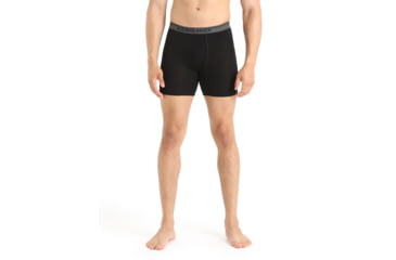 Image of Icebreaker Anatomica Long Boxers - Mens, Black, Medium, IB103055010M