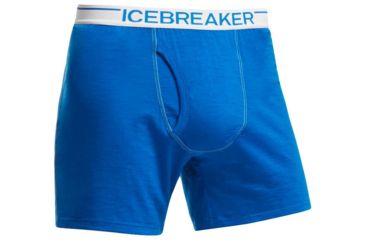 Image of Icebreaker Anatomica Relaxed Boxer with Fly - Mens-Awesome/White-Medium