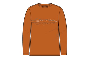 Image of Icebreaker Central Classic Long Sleeve Icebreaker T-Shirt - Men's, Earth, Extra Large, IB0A56S7865XL