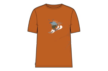Image of Icebreaker Central Classic Short Sleeve Ski Rider T-Shirt - Men's, Earth, Extra Small, IB0A56S8865XS