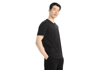 Image of Icebreaker Central Classic Short Sleeve T-Shirt - Mens, Black, Large, IB0A56JX001L