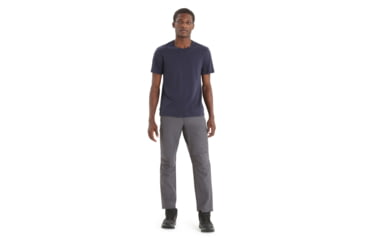 Image of Icebreaker Central Classic Short Sleeve T-Shirt - Mens, Midnight Navy, Medium, IB0A56JX401M