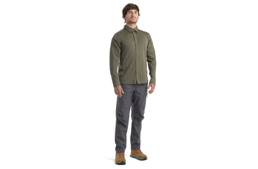 Image of Icebreaker Hike Long Sleeve Top - Mens, Loden, Medium, IB0A56OJ069M