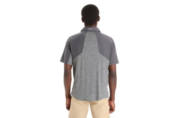 Image of Icebreaker Hike Short Sleeve Top - Mens, Monsoon/Gritstone Heather/Cb, Extra Small, IB0A56OK789XS