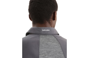 Image of Icebreaker Hike Short Sleeve Top - Mens, Monsoon/Gritstone Heather/Cb, Extra Small, IB0A56OK789XS