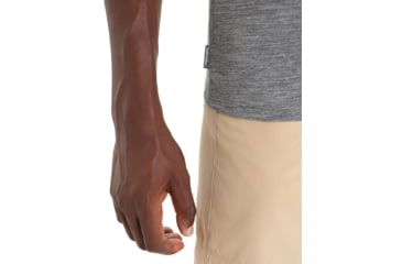 Image of Icebreaker Hike Short Sleeve Top - Mens, Monsoon/Gritstone Heather/Cb, Extra Small, IB0A56OK789XS