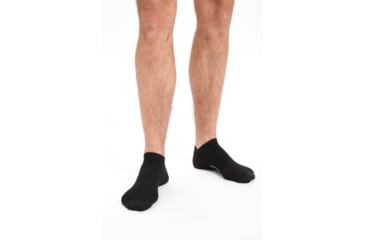 Image of Icebreaker Lifestyle Fine Gauge No Show Socks - Mens, Black/Snow, Small, IB0A56D5A06S
