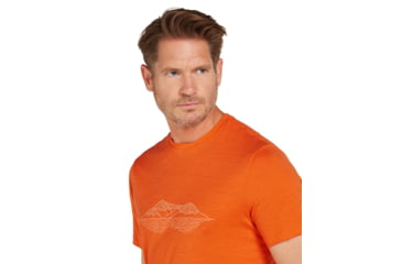 Image of Icebreaker Men Merino 150 Tech Lite SS Tee Pukaki Reflected, Blaze, XL, IB0A572Q05NXL