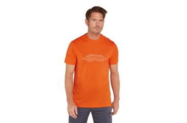 Image of Icebreaker Men Merino 150 Tech Lite SS Tee Pukaki Reflected, Blaze, XL, IB0A572Q05NXL