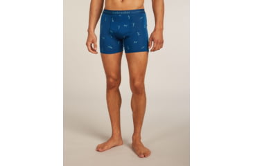 Image of Icebreaker Merino 150 Anatomica Boxers Ski Day - Mens, Atlantis/Topaz/AOP, Small, IB0A57340H8S