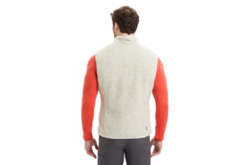 Image of Icebreaker RealFleece Merino High Pile Vest - Mens, Ecru Heather/Snow, Extra Large, IB0A56NZ227XL