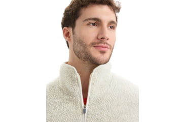 Image of Icebreaker RealFleece Merino High Pile Vest - Mens, Ecru Heather/Snow, Extra Large, IB0A56NZ227XL
