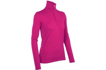 Image of Icebreaker Tech Long Sleeve Half Zip Top - Women's-Magenta-Small