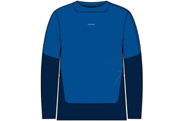 Image of Icebreaker ZoneKnit Long Sleeve T-Shirt - Men's, Lazurite/Royal Navy/Cb, Medium, IB0A56KI574M