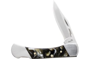 Image of Imperial Schrade Lockback Folder Folding Knife,2in,Clip Point,Satin,Gray,Smooth POM Handle IMP41