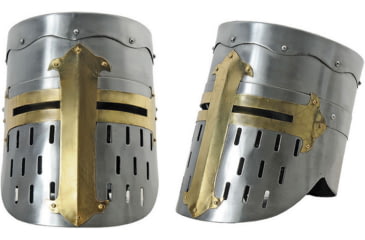 Image of India Made Flat Top Crusader Helmet, Carbon steel construction, 910977