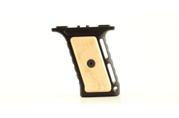Image of Indignant Arms Streamline Accented FWG MLOK Grip, Birdseye Maple Grip/Black Frame, fw-acc-ma-bk