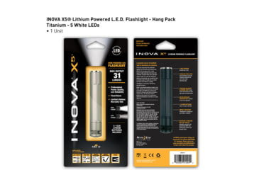 Image of Inova X5 Lithium Powered 31 Lumens LED Flashlight, Titanium, Gift Box X5DM-GT