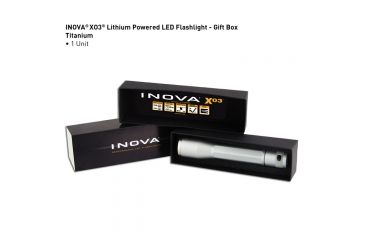 Image of Inova XO3 123A Lithium Powered LED Flashlight,228 Lumens,Titanium XO3B-14-R7