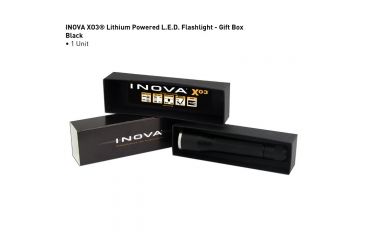 Image of Inova XO3 LED Flashlight, Black, Dual Mode, Gift Box XO3DM-GB