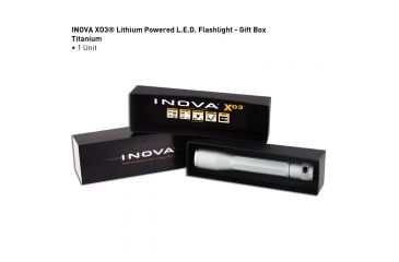 Image of Inova XO3 LED Flashlight, Titanium, Dual Mode, Gift Box XO3DM-GT